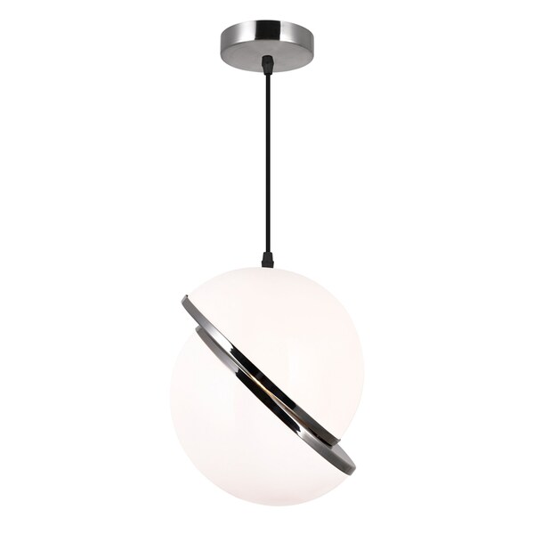 Cwi Lighting Gemini 1 Light Pendant With Polished Nickel Finish 1148P12-1-613 - main